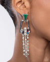 Ravishing Reputation - Green Post Earrings - Paparazzi Accessories