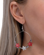 Country Countdown - Red Earrings - Paparazzi Accessories