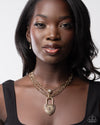 LOCK Show - Gold Necklace - Paparazzi Accessories