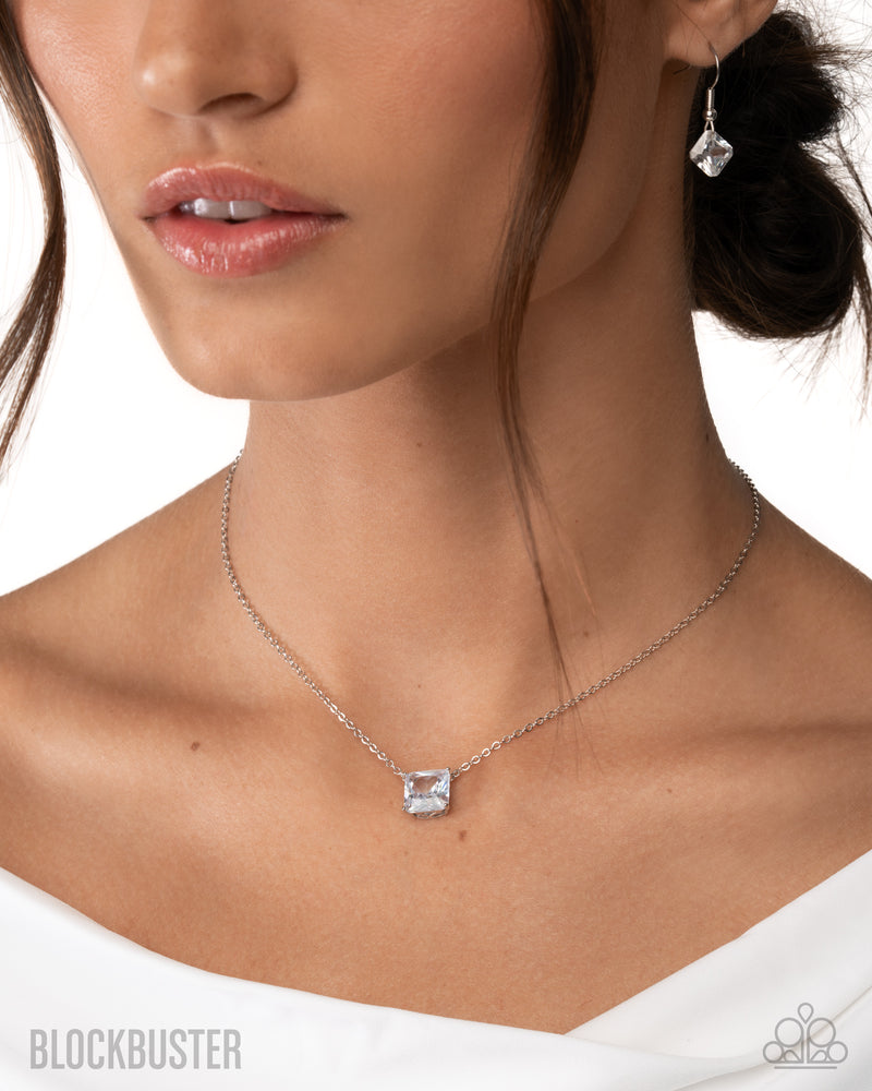 Enjoy the GLOW - White Necklace - Paparazzi Accessories