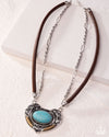 Grounded Gesture - Blue Necklace - Paparazzi Accessories