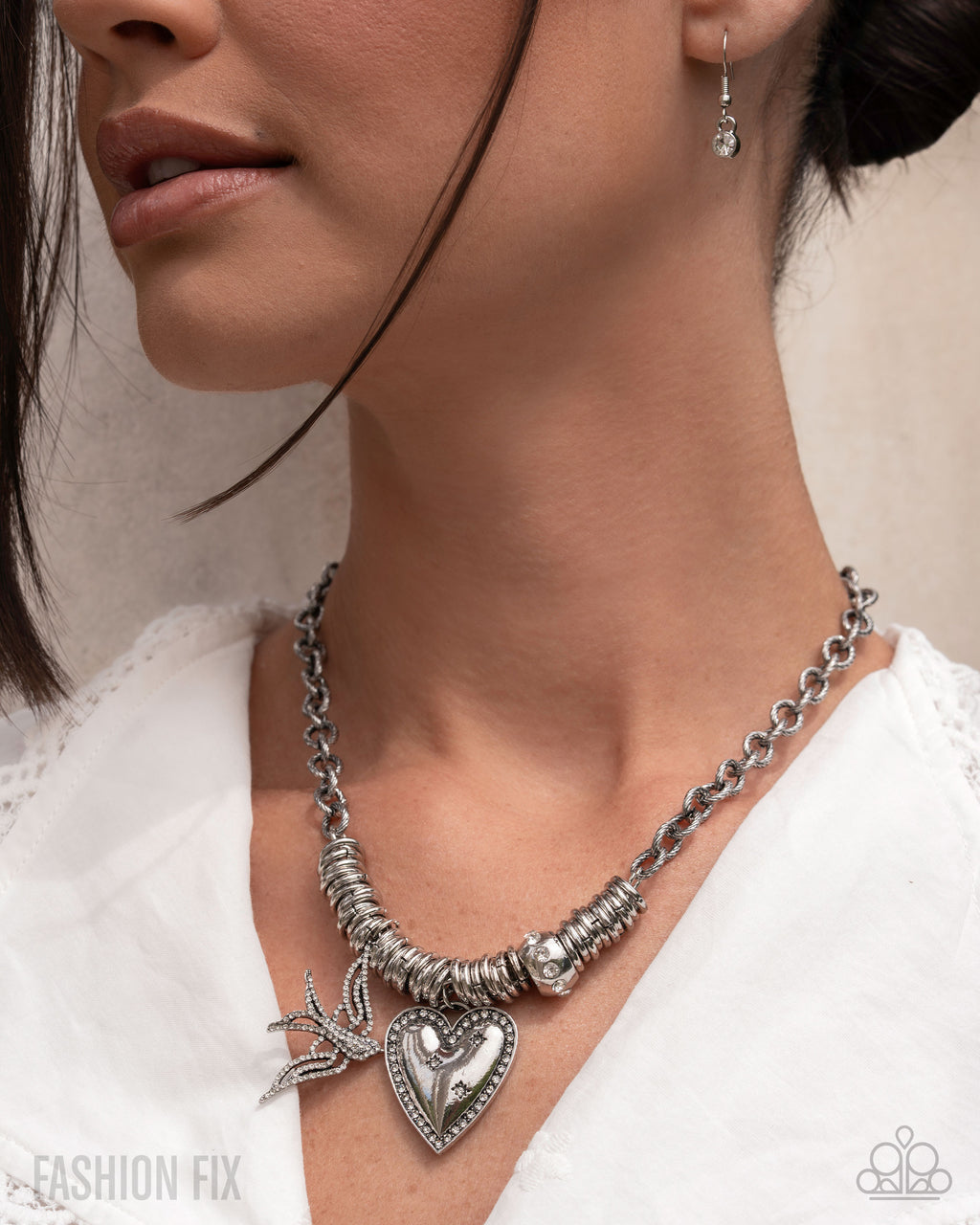 Free-Spirited Freeway - White Necklace - Paparazzi Accessories