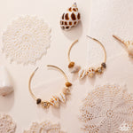 Seashell Sonnet - Gold Earrings - Paparazzi Accessories
