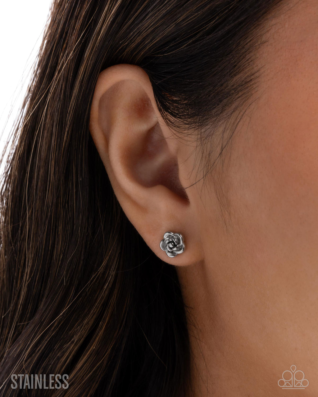 Royal Grounds - Silver Post Earrings - Paparazzi Accessories
