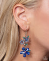 Breathtaking Bloom - Blue Earrings - Paparazzi Accessories