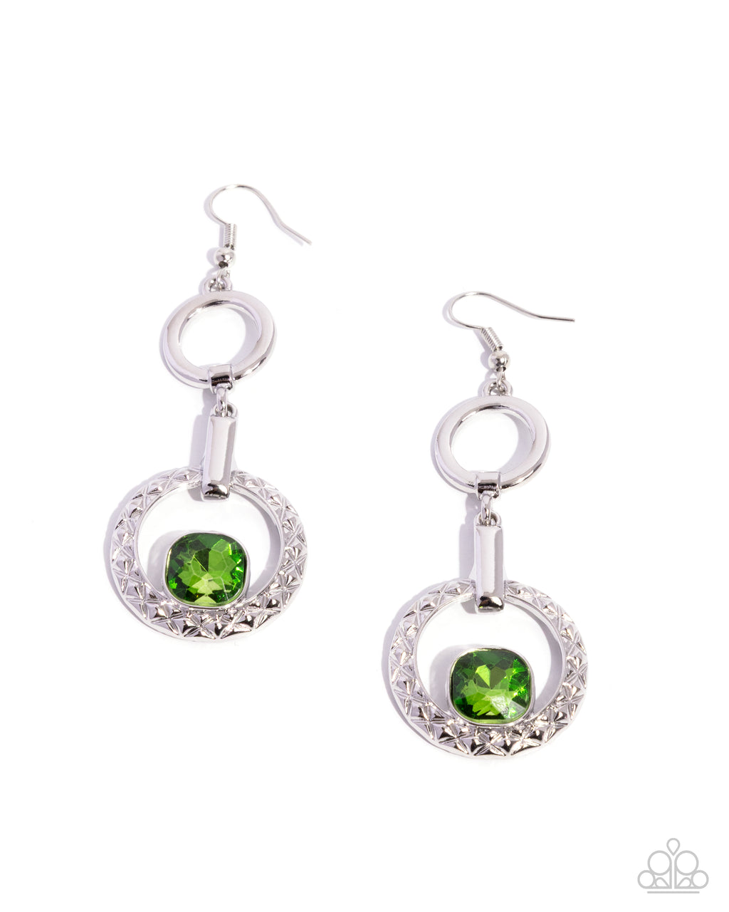 eight-dollar-jewelry-center-cascade-green-earrings-paparazzi-accessories