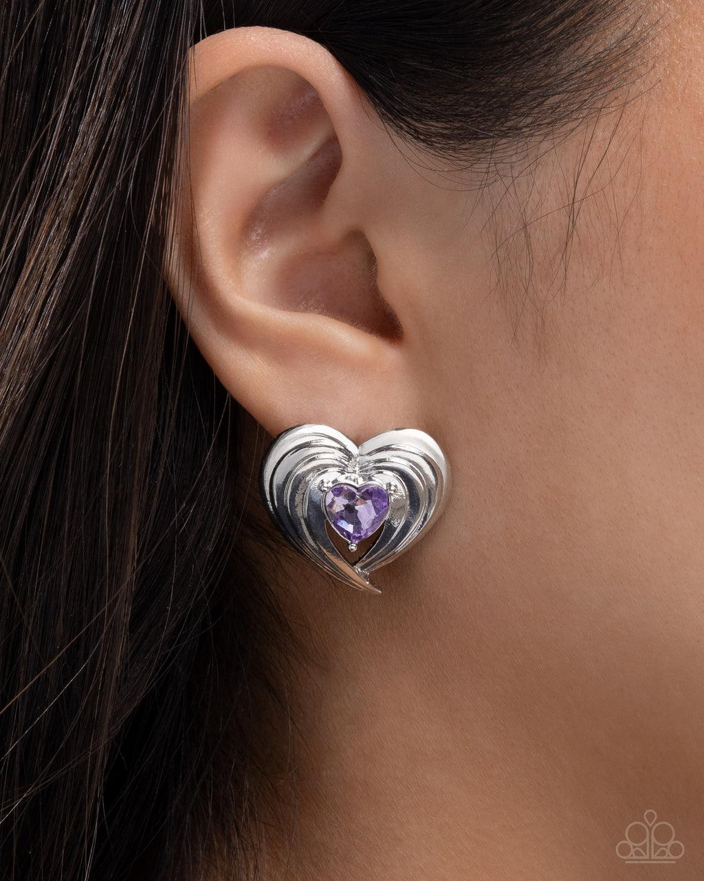 eight-dollar-jewelry-daring-damsel-purple-post earrings-paparazzi-accessories