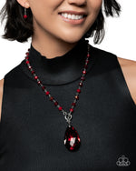 Teardrop Tale - Red Necklace - Paparazzi Accessories