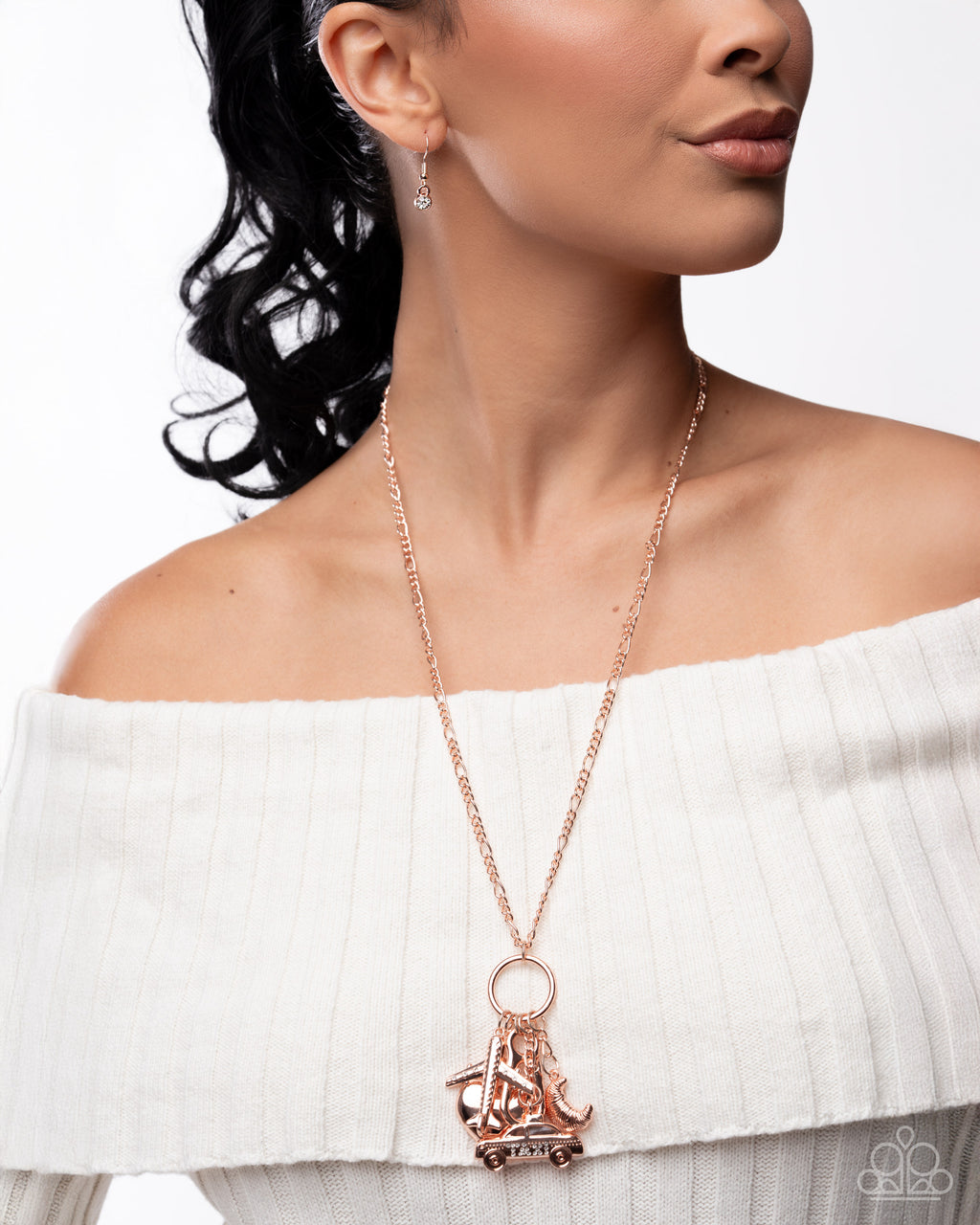 World Tour - Rose Gold Lanyard - Paparazzi Accessories