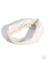 Textured Tutor - White  - Paparazzi Accessories