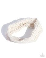 Textured Tutor - White  - Paparazzi Accessories