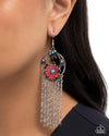 Festive Fringe - Pink Earrings - Paparazzi Accessories