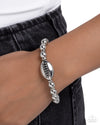 Football Flair - Silver Bracelet - Paparazzi Accessories