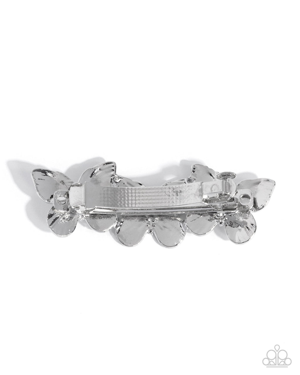 eight-dollar-jewelry-fluttering-folklore-silver-hair clip-paparazzi-accessories