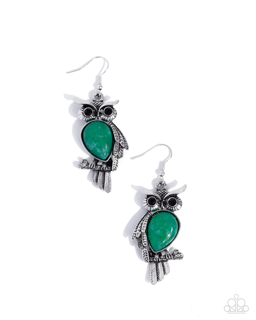 eight-dollar-jewelry-owl-observation-green-earrings-paparazzi-accessories