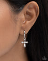 Sacred Shine - White Earrings - Paparazzi Accessories
