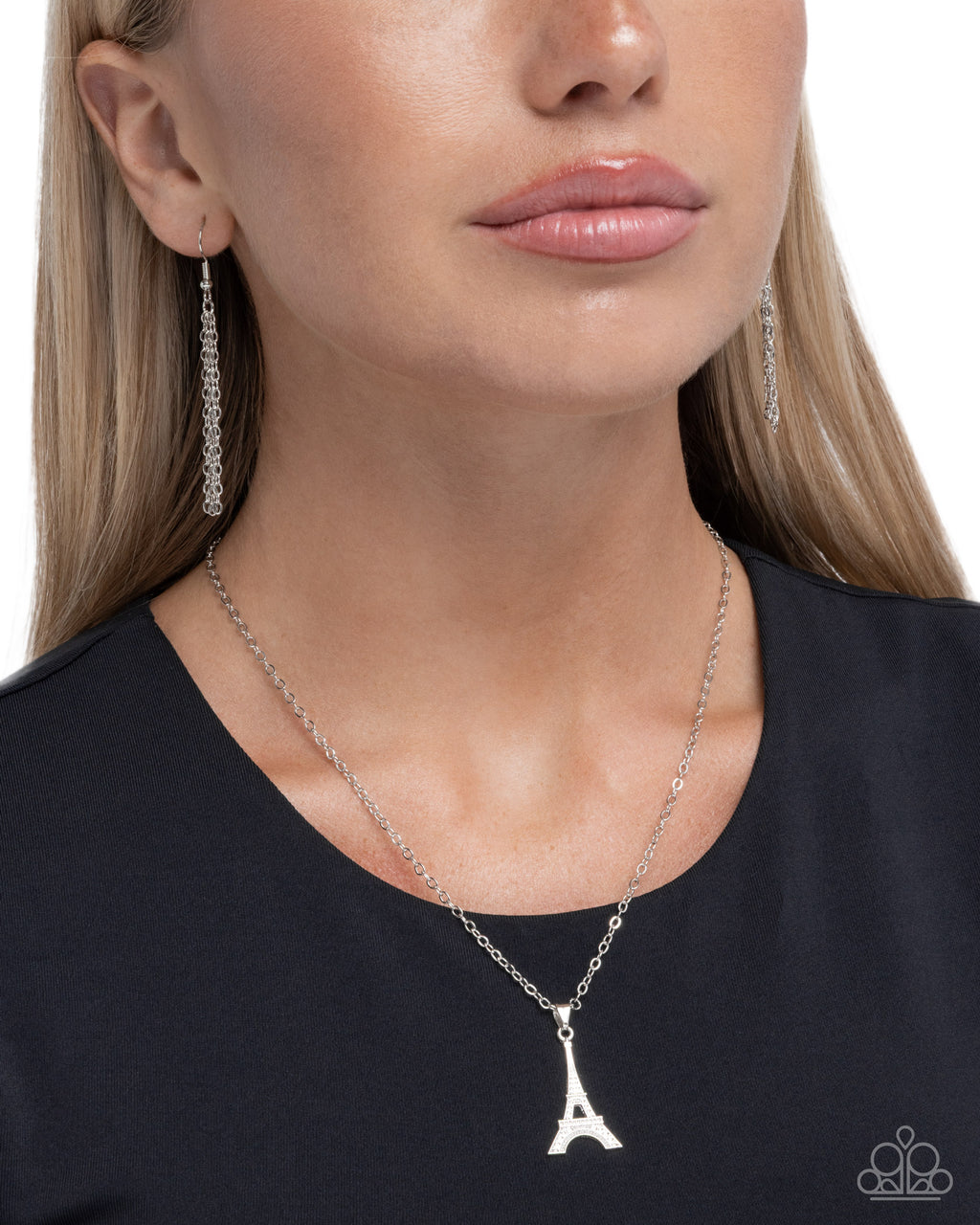 eight-dollar-jewelry-eiffel-tower-eloquence-silver-necklace-paparazzi-accessories