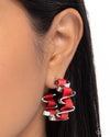 Captivating Corkscrew - Red Earrings - Paparazzi Accessories