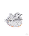 Historic Halloween - Orange Brooch - Paparazzi Accessories