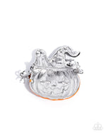 Historic Halloween - Orange Brooch - Paparazzi Accessories