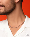 Luminescent Leverage - Silver Mens Necklace - Paparazzi Accessories