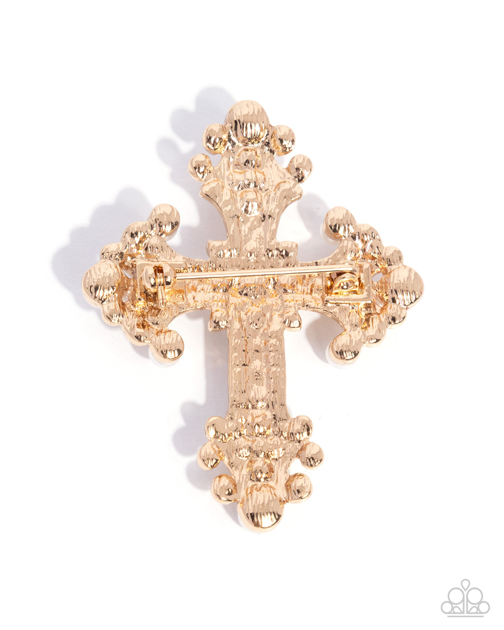 eight-dollar-jewelry-candescent-cross-gold-brooch-paparazzi-accessories