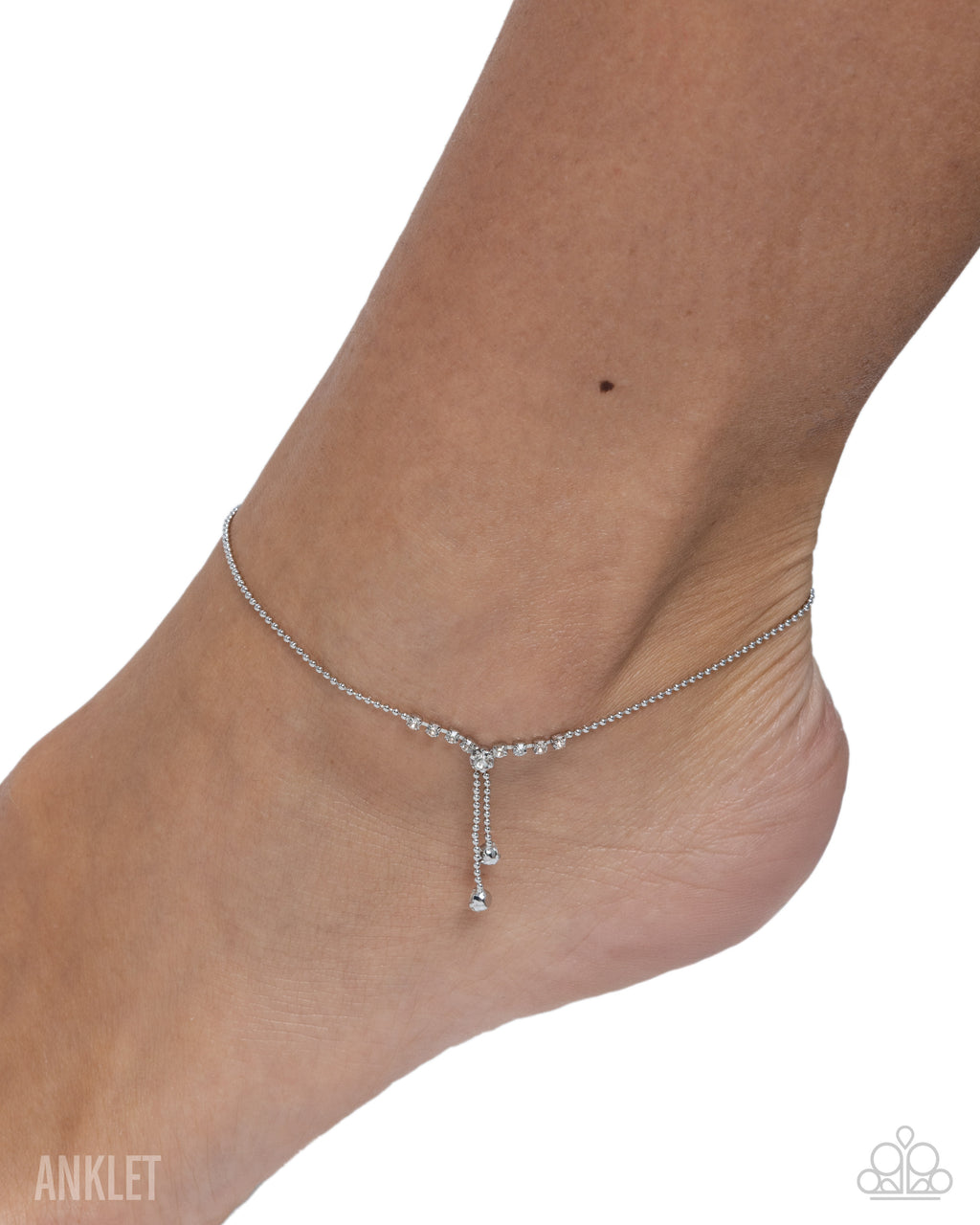 eight-dollar-jewelry-darling-disposition-white-anklet-paparazzi-accessories