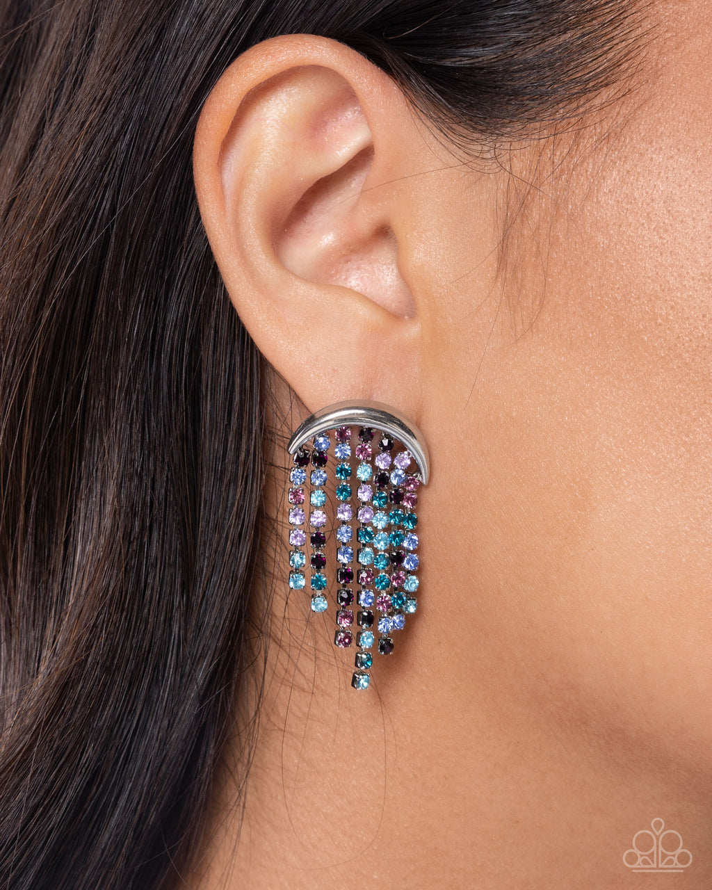 eight-dollar-jewelry-fractal-fringe-multi-post earrings-paparazzi-accessories