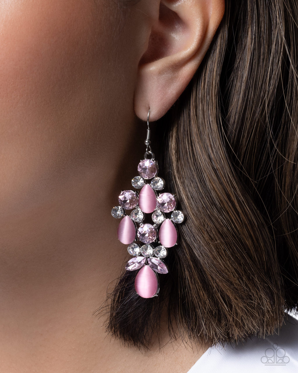 eight-dollar-jewelry-colorful-cascade-pink-earrings-paparazzi-accessories