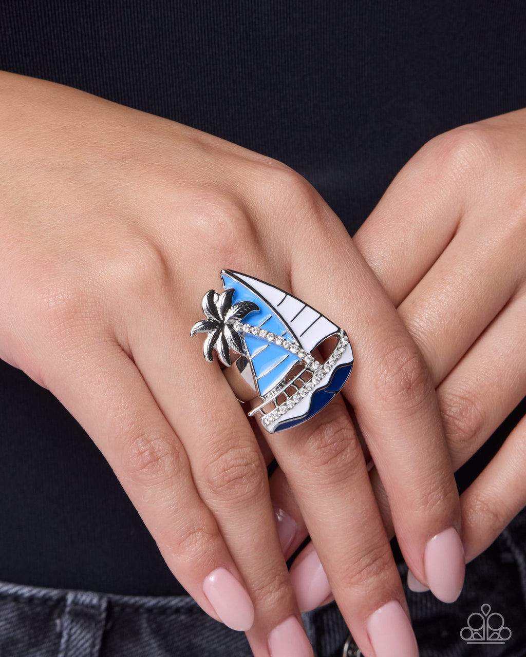 eight-dollar-jewelry-sailboat-show-blue-ring-paparazzi-accessories