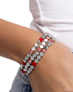 Instant Shimmer - Red Bracelet - Paparazzi Accessories
