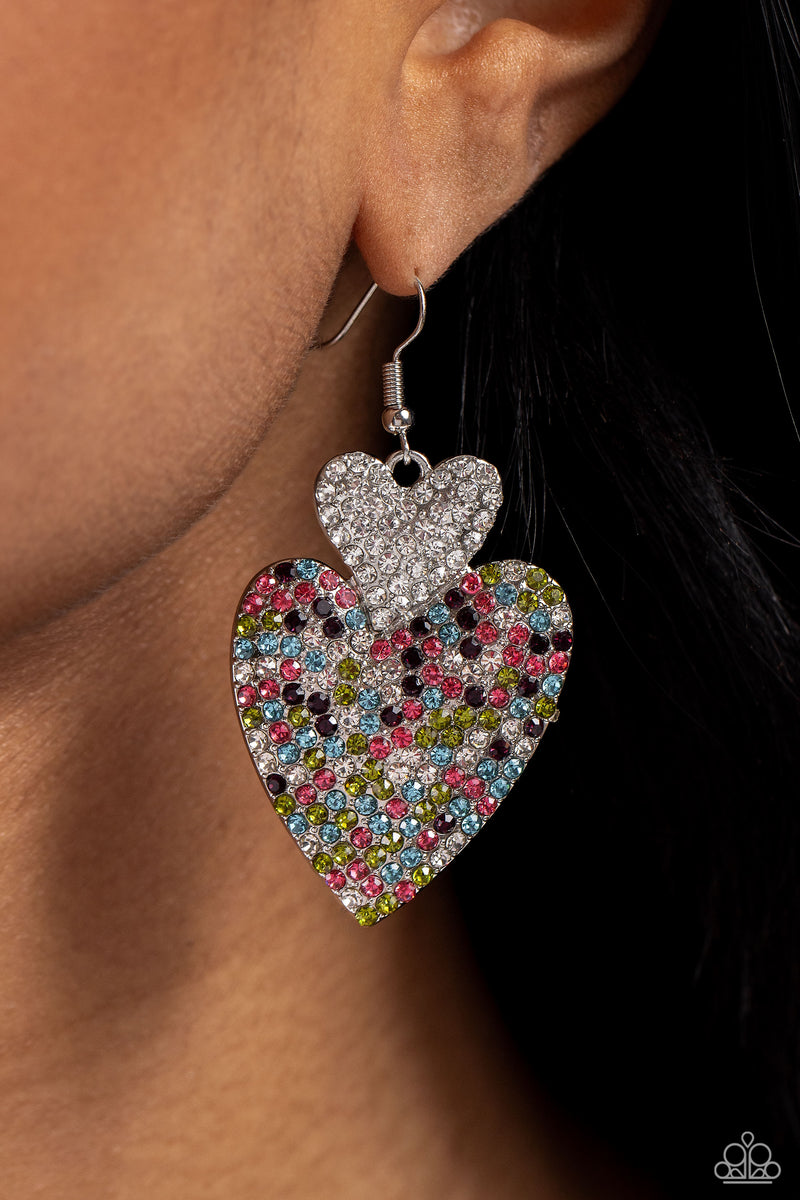 Flirting Flourish - White Earrings - Paparazzi Accessories