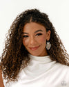 Flirting Flourish - White Earrings - Paparazzi Accessories
