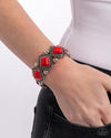 Noble Nature - Red Bracelet - Paparazzi Accessories