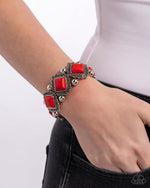 Noble Nature - Red Bracelet - Paparazzi Accessories