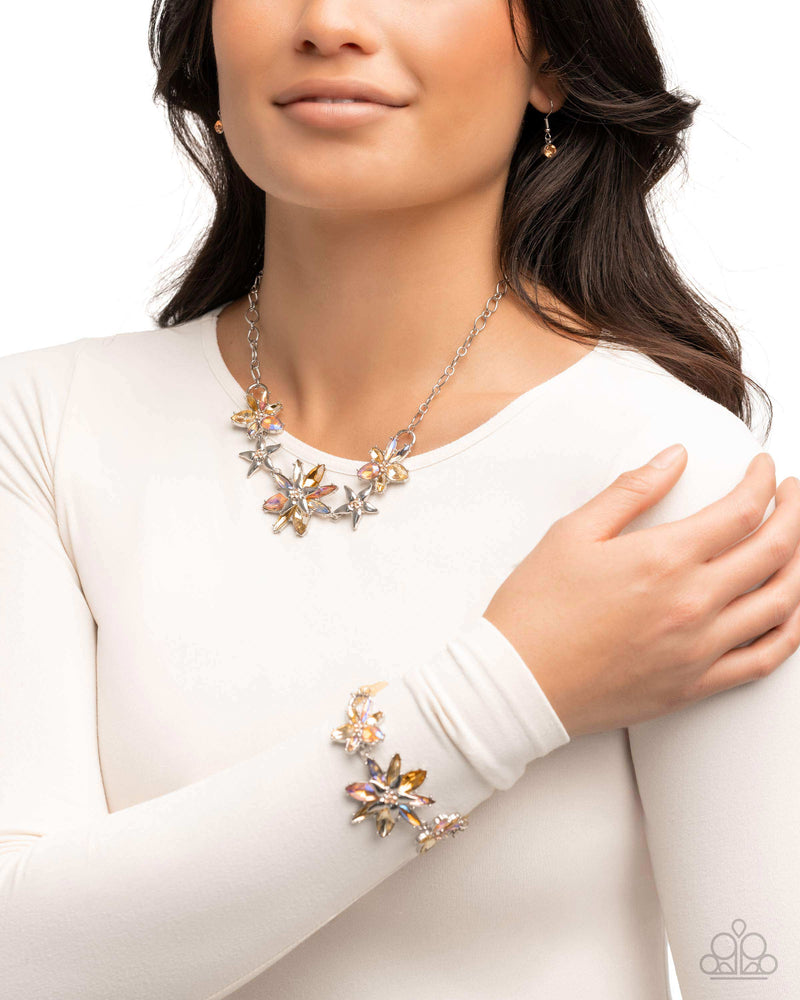 Complete Look - Yellow UV Flower Set - Paparazzi Accessories