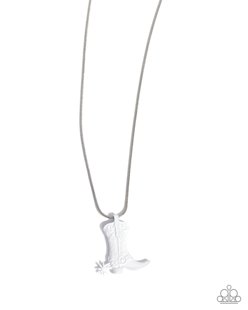 Cowboy Boot White Set - Complete Look - Paparazzi Accessories