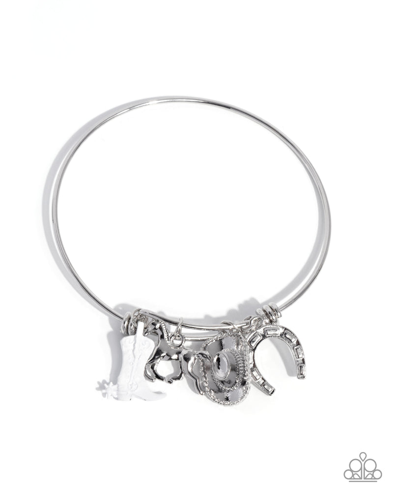 Cowboy Boot White Set - Complete Look - Paparazzi Accessories