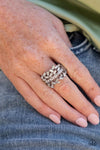 Scattered Sensation - White Ring - Paparazzi Accessories