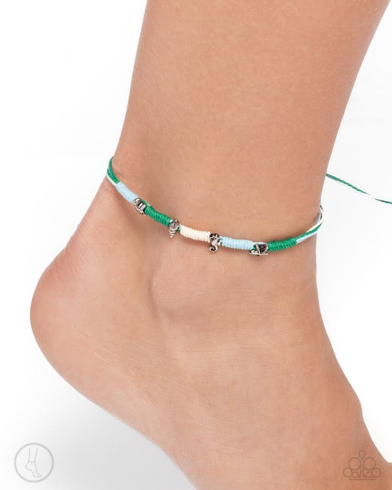 Turtle Task - Multi Anklet - Paparazzi Accessories