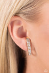 Sliding Series - Gold Post Earrings - Paparazzi Accessories