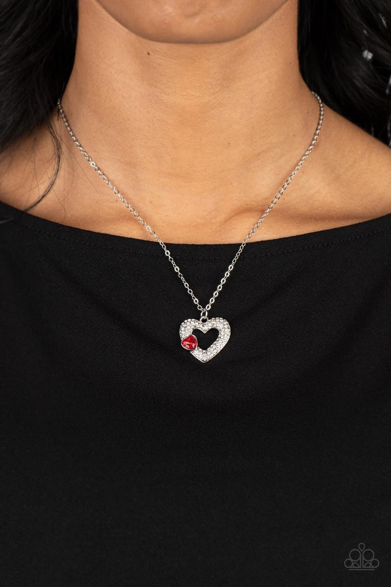 Bedazzled Bliss - Red Necklace - Paparazzi Accessories