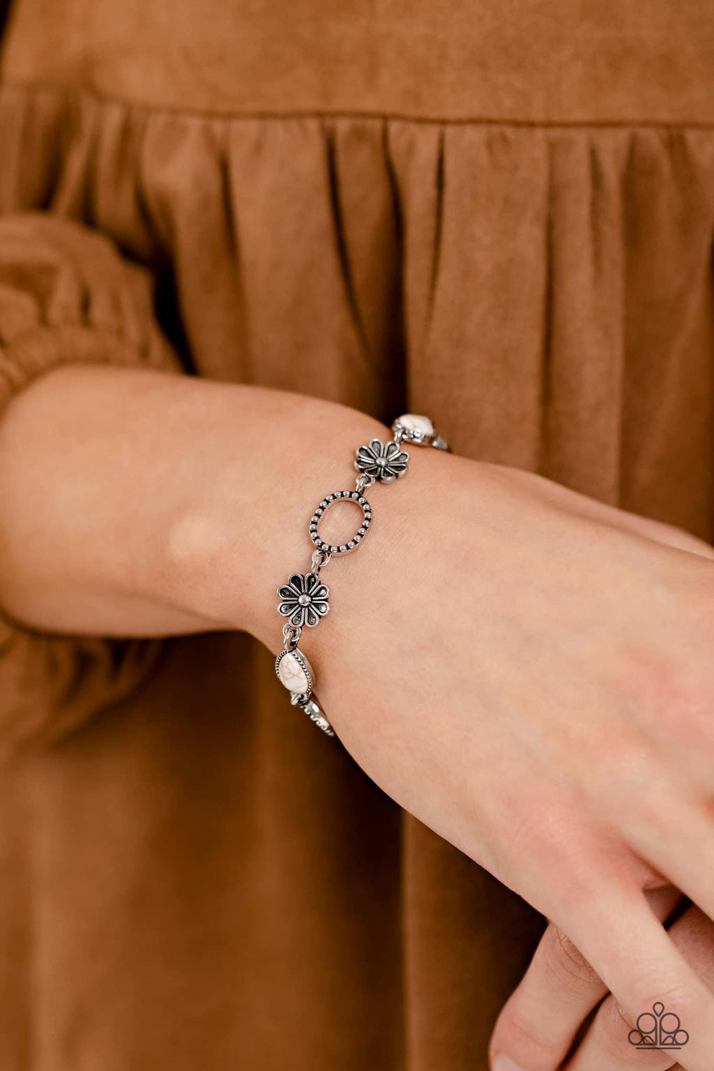 Casablanca Craze - White Bracelet - Paparazzi Accessories