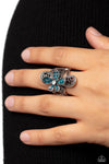 Garden Escapade - Blue Ring - Paparazzi Accessories