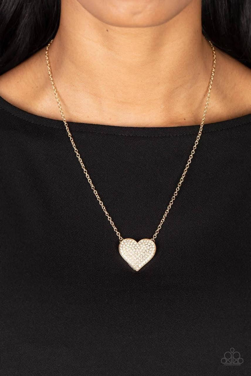 Spellbinding Sweetheart - White Necklace - Paparazzi Accessories