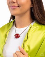 Lip Locked - Red Necklace - Paparazzi Accessories