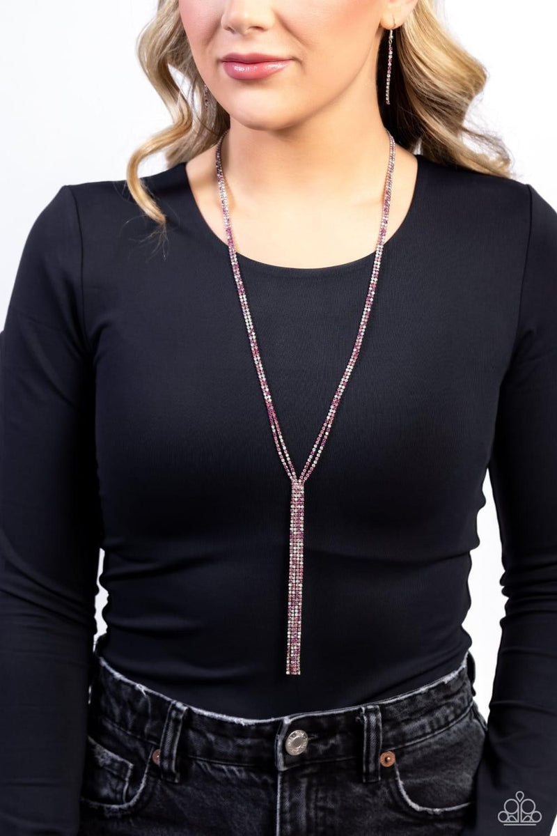 Jazz STRANDS - Pink Necklace - Paparazzi Accessories