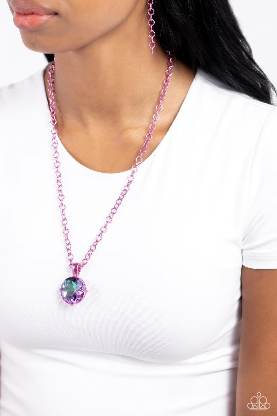 Las Vegas DIP - Pink Necklace - Paparazzi Accessories