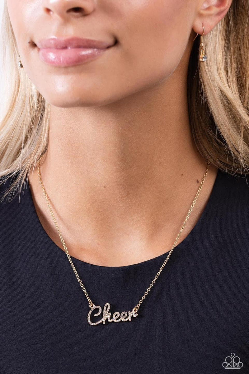 Cheer Squad - Gold Necklace - Paparazzi Accessories