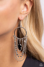 Cascading Clash - Black Earrings - Paparazzi Accessories